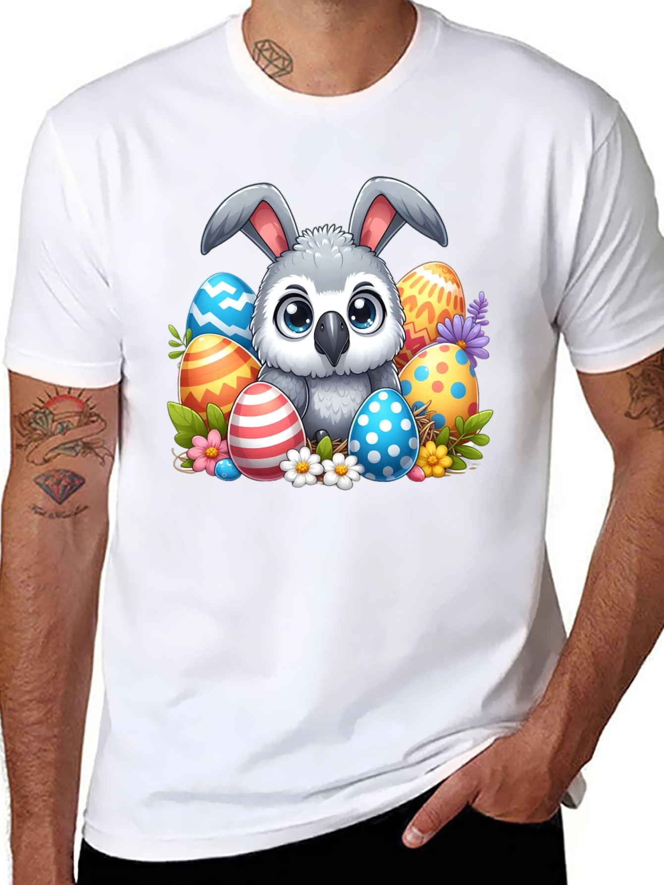 Cute Easter Owl Bunny T-Shirt