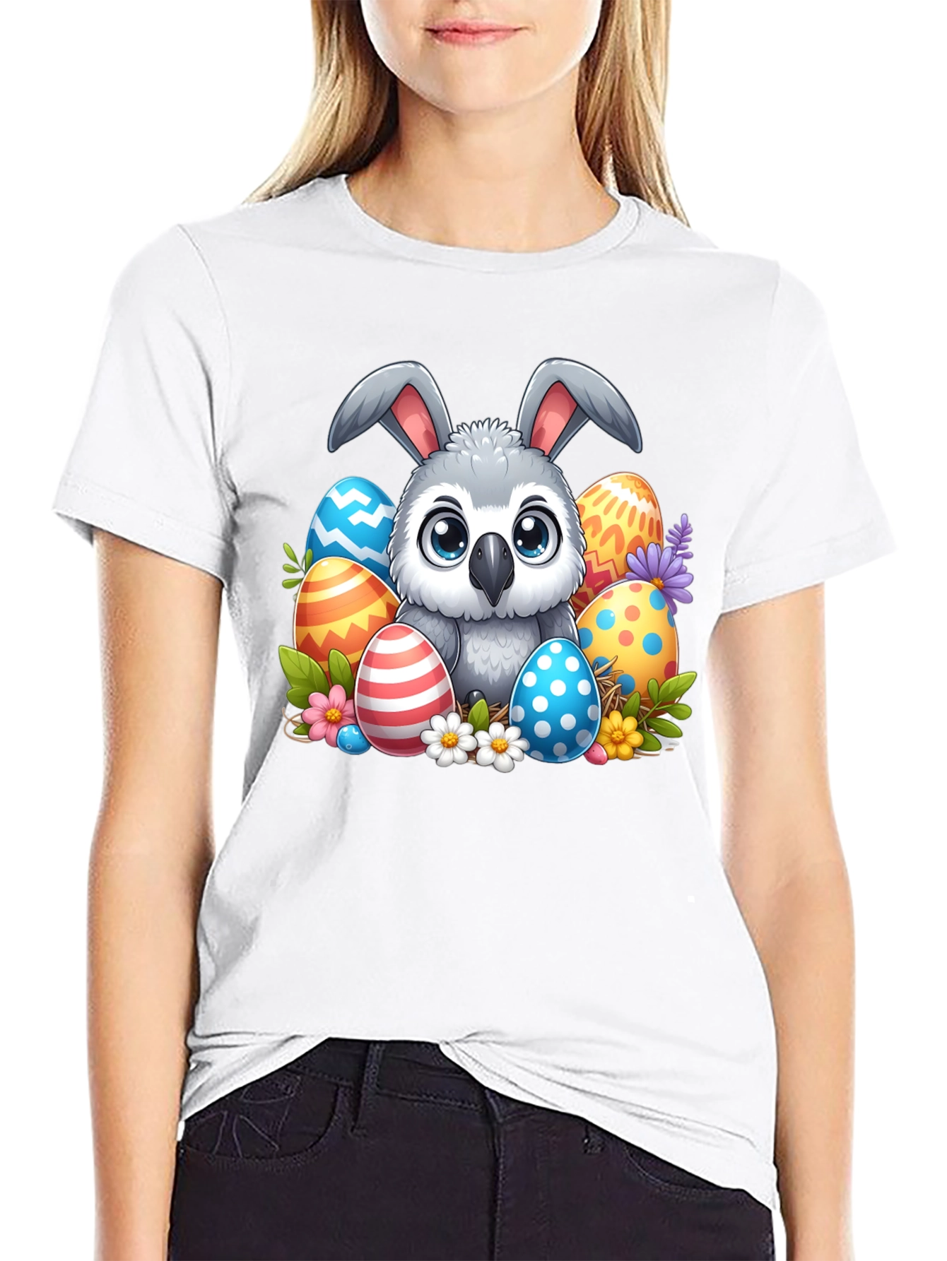 Cute Easter Owl Bunny T-Shirt