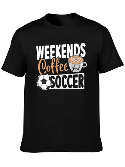 Weekends Coffee and Soccer Graphic T-Shirt