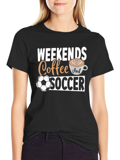 Weekends Coffee and Soccer Graphic T-Shirt