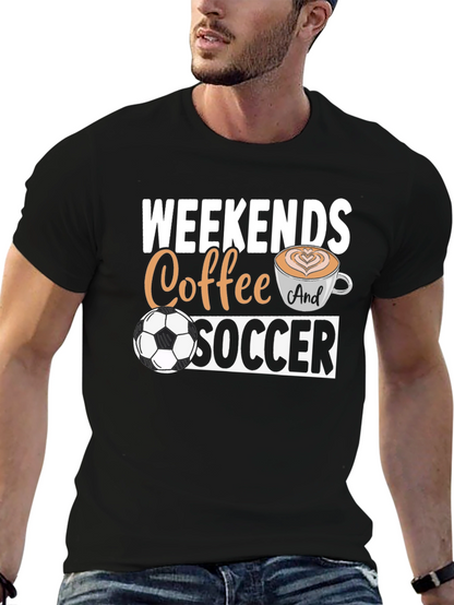 Weekends Coffee and Soccer Graphic T-Shirt