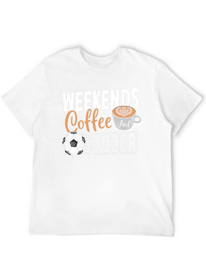 Weekends Coffee and Soccer Graphic T-Shirt