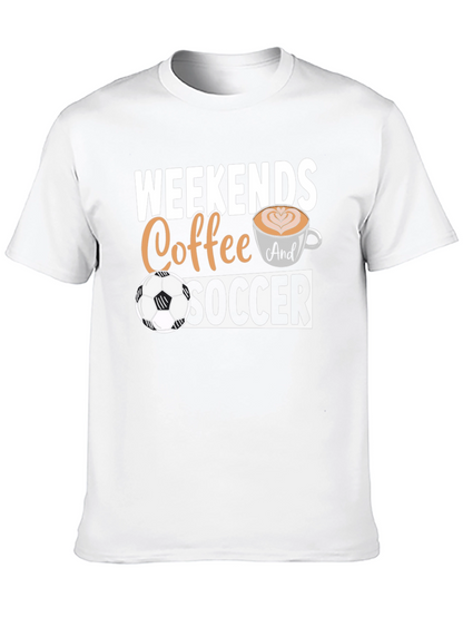 Weekends Coffee and Soccer Graphic T-Shirt