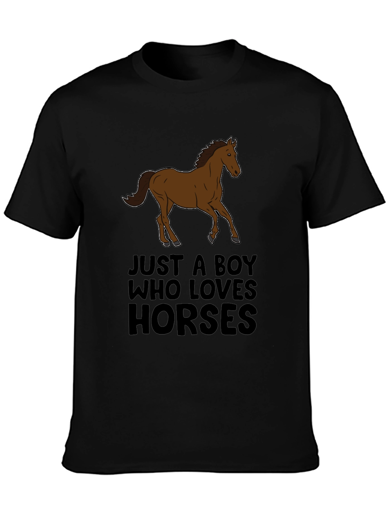 Boy Who Loves Horses Graphic Tee