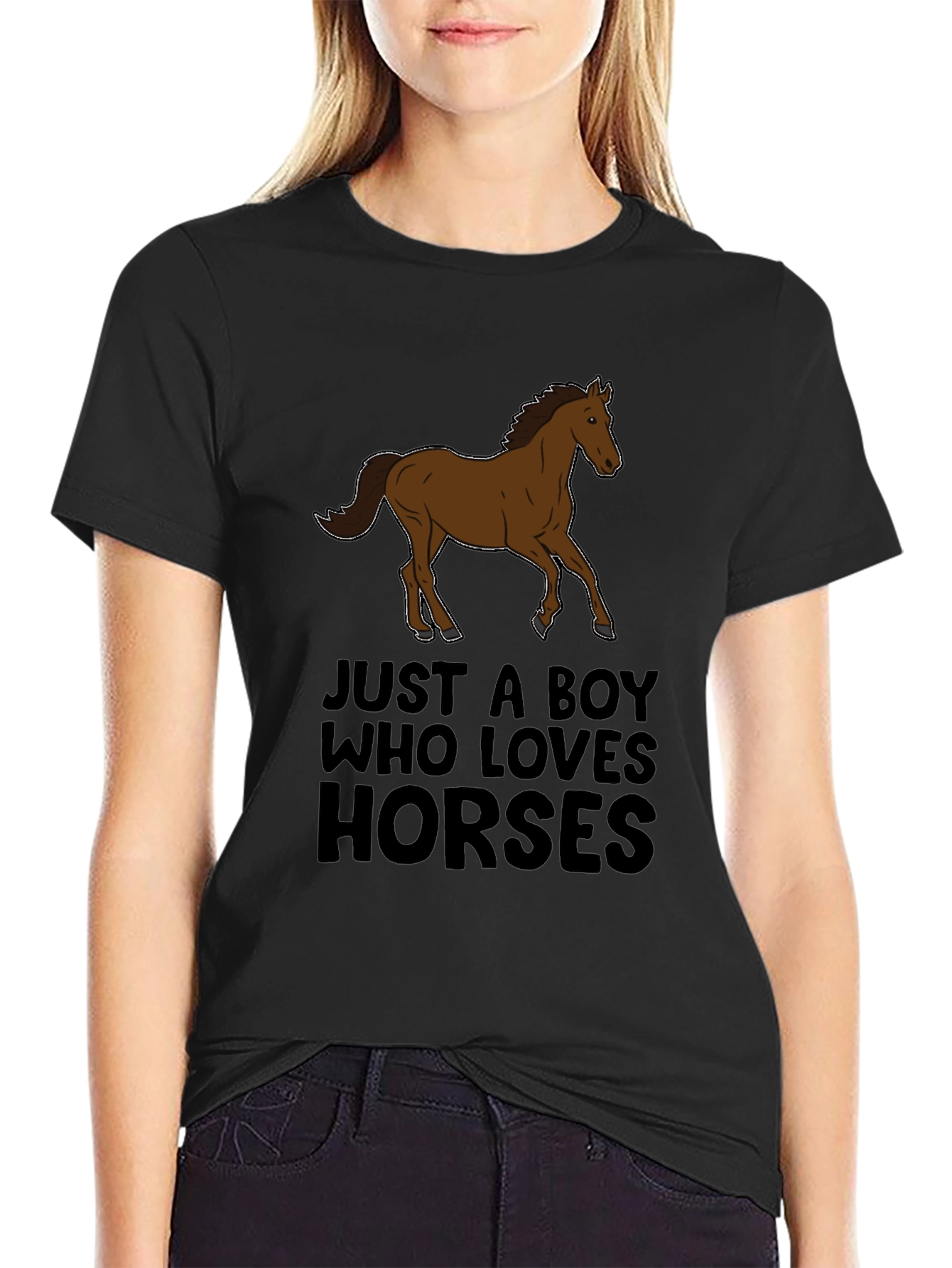 Boy Who Loves Horses Graphic Tee