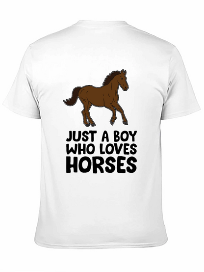 Boy Who Loves Horses Graphic Tee