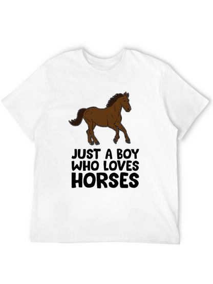 Boy Who Loves Horses Graphic Tee