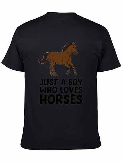Boy Who Loves Horses Graphic Tee