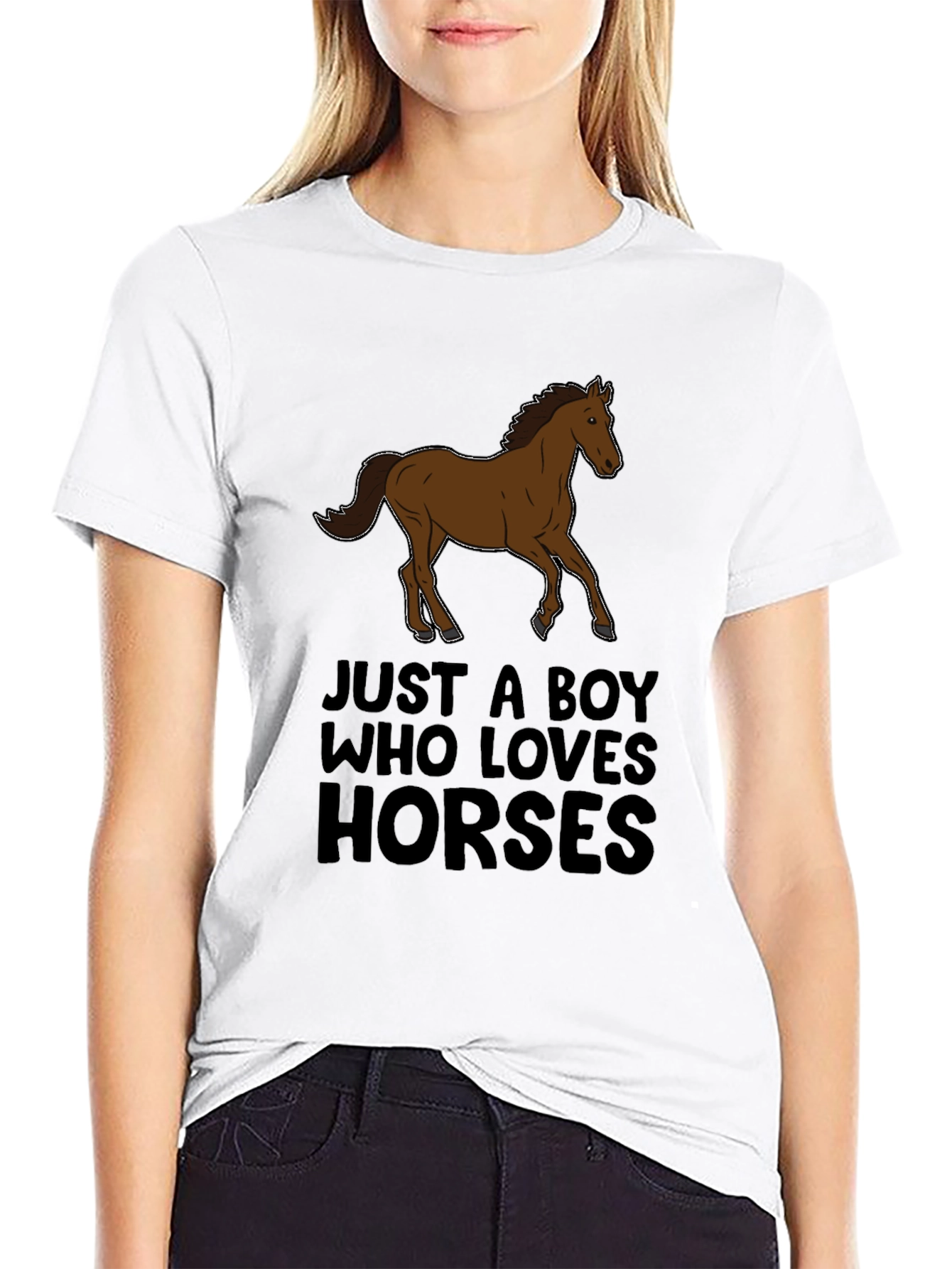 Boy Who Loves Horses Graphic Tee