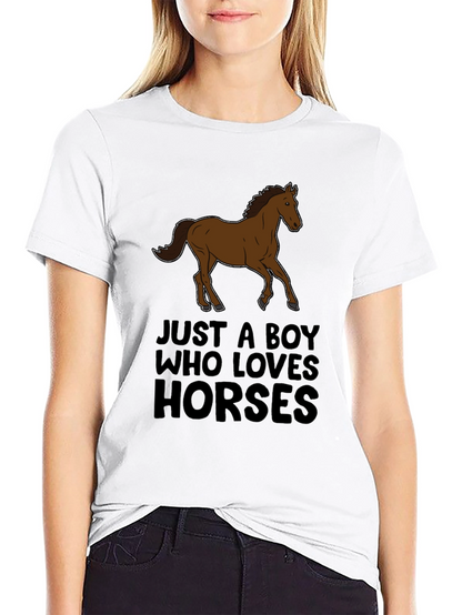 Boy Who Loves Horses Graphic Tee