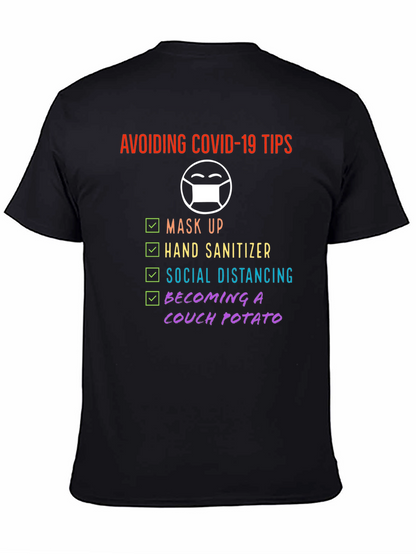Avoiding Covid-19 Tips Novelty Graphic T-Shirt