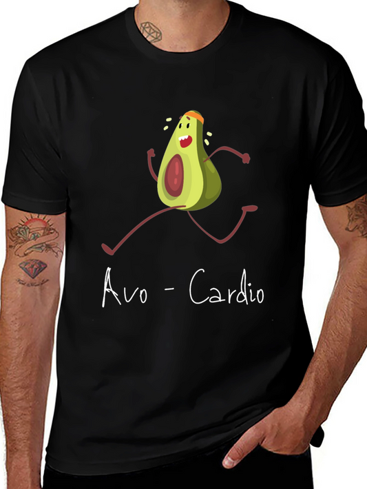 Avo-Cardio Graphic Tee - Funny Avocado Running T-Shirt