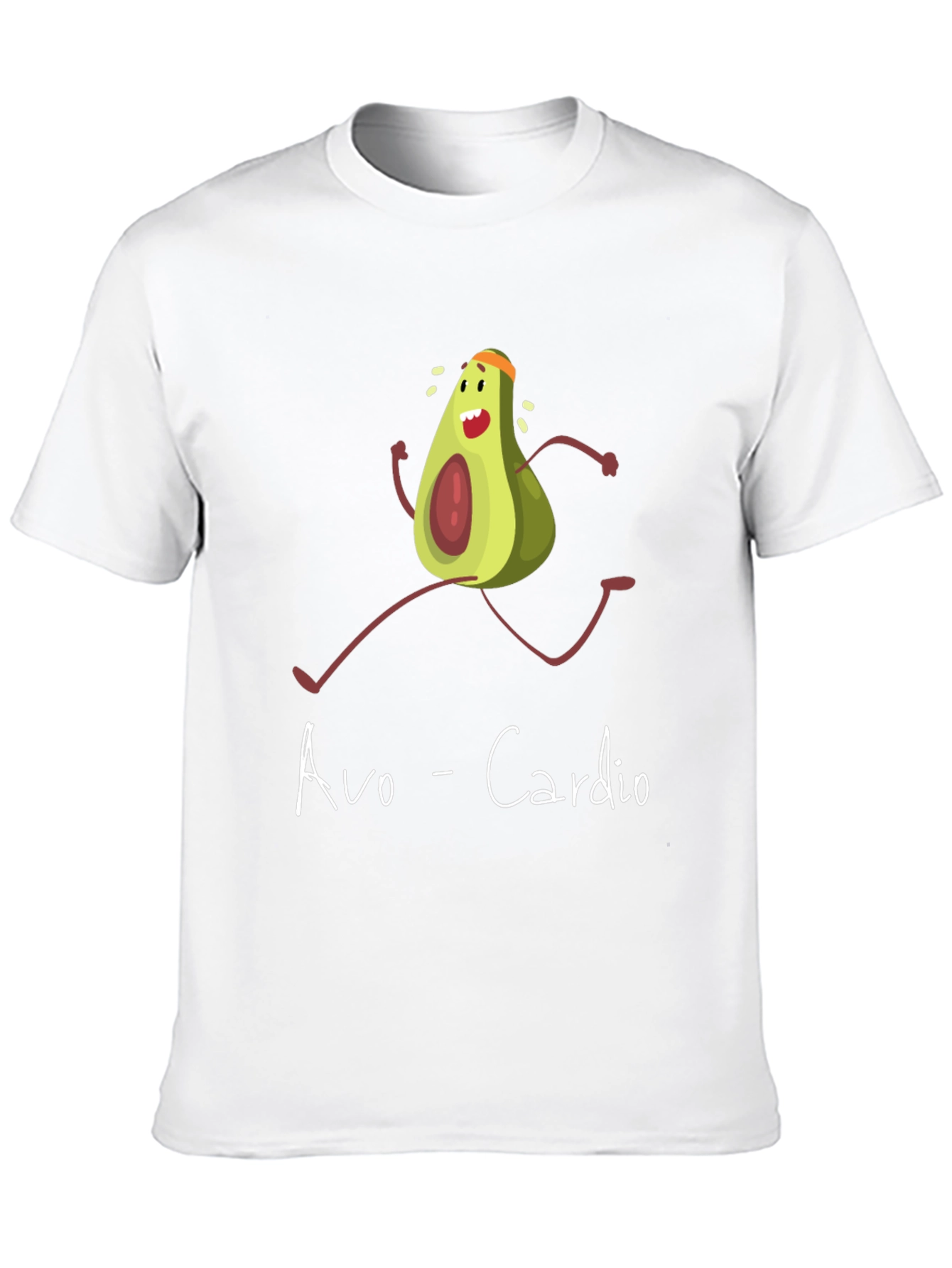 Avo-Cardio Graphic Tee - Funny Avocado Running T-Shirt