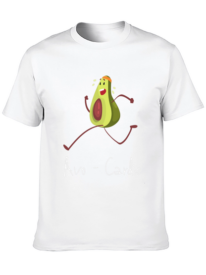 Avo-Cardio Graphic Tee - Funny Avocado Running T-Shirt