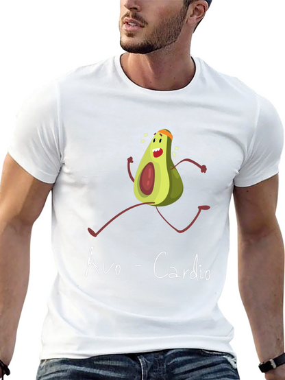 Avo-Cardio Graphic Tee - Funny Avocado Running T-Shirt