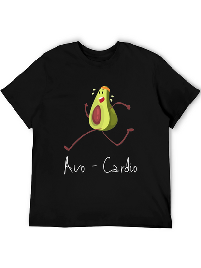 Avo-Cardio Graphic Tee - Funny Avocado Running T-Shirt
