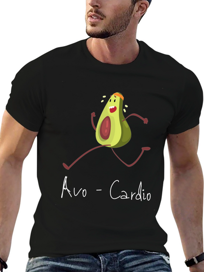 Avo-Cardio Graphic Tee - Funny Avocado Running T-Shirt