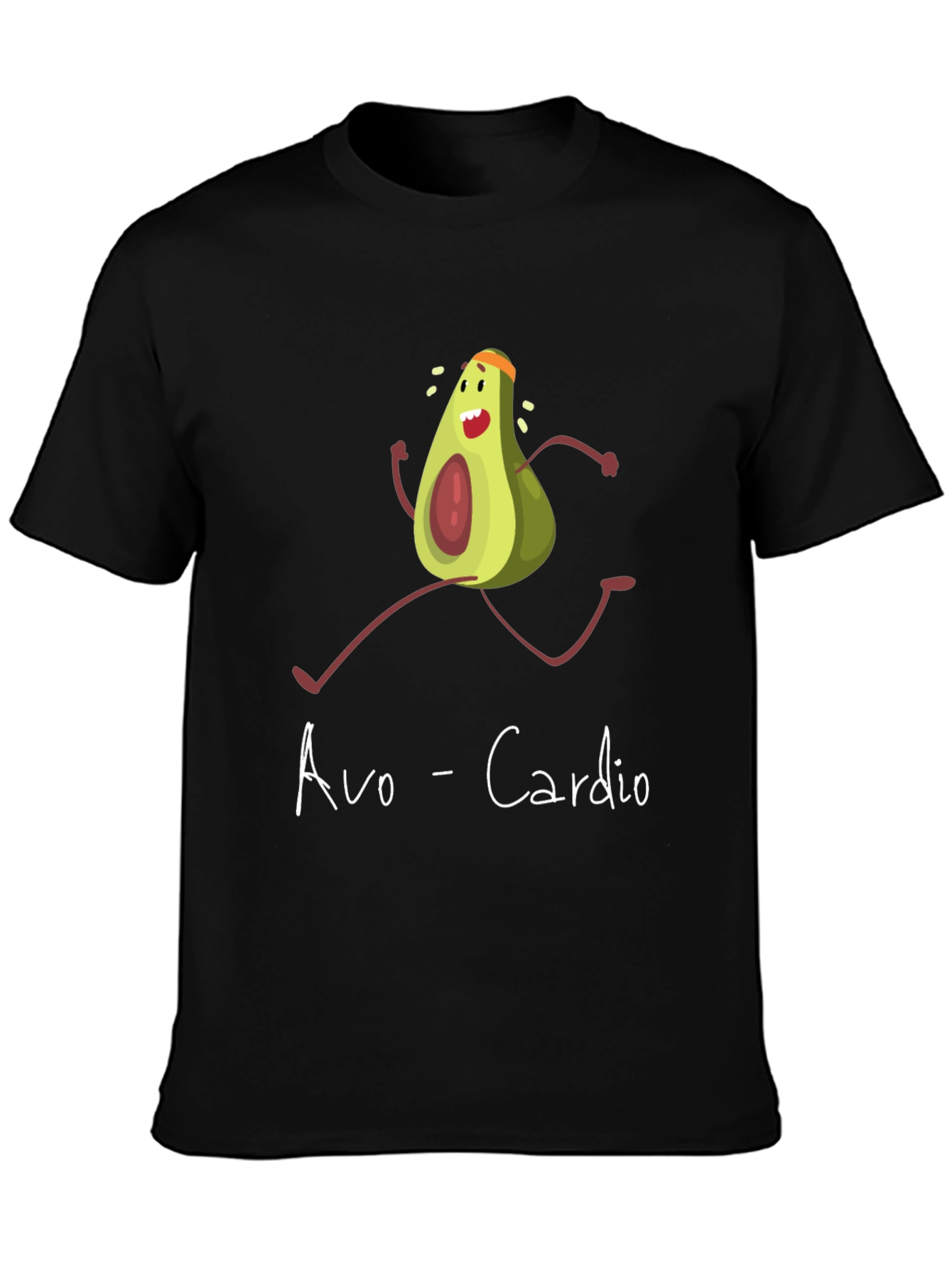 Avo-Cardio Graphic Tee - Funny Avocado Running T-Shirt