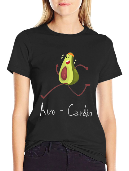 Avo-Cardio Graphic Tee - Funny Avocado Running T-Shirt