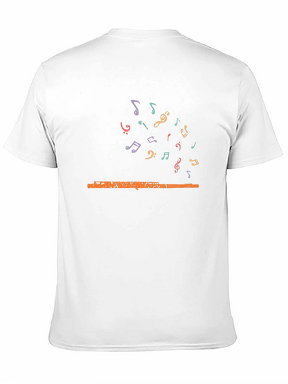 Musical Flute Graphic Tee - Unisex Black T-Shirt