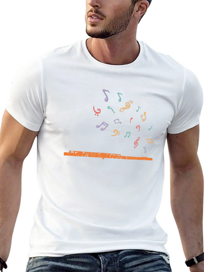 Musical Flute Graphic Tee - Unisex Black T-Shirt