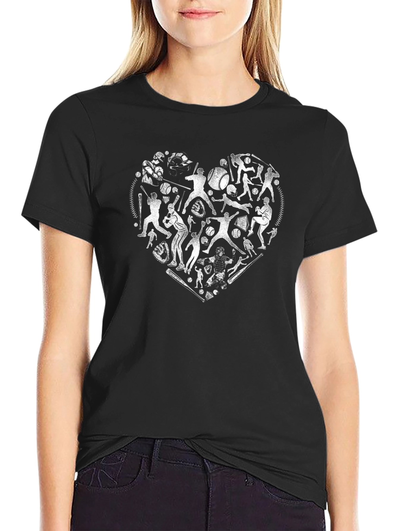Baseball Heart Graphic Tee