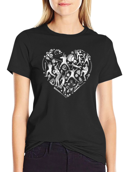 Baseball Heart Graphic Tee