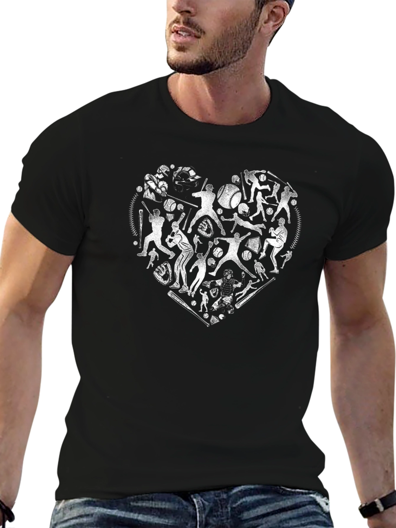Baseball Heart Graphic Tee