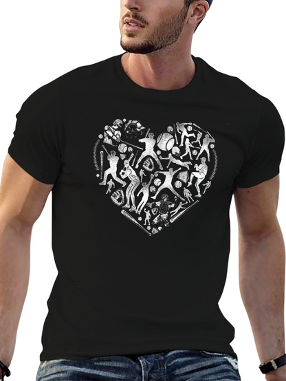Baseball Heart Graphic Tee