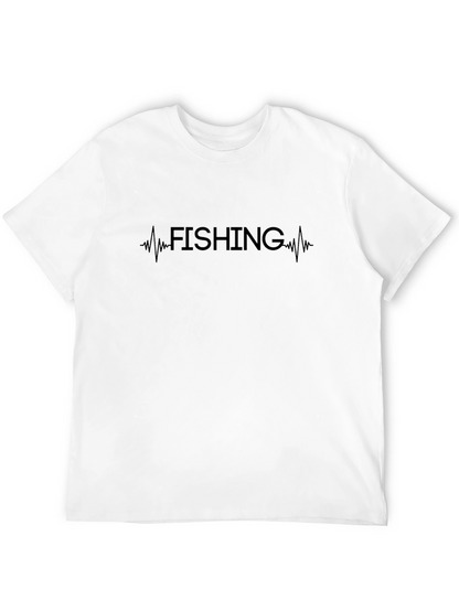 Fishing Heartbeat T-Shirt - Mens Graphic Tee