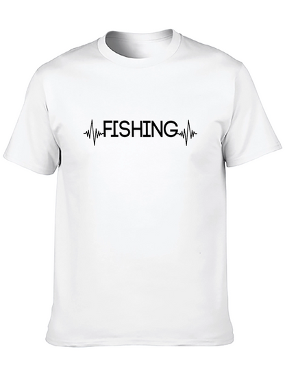 Fishing Heartbeat T-Shirt - Mens Graphic Tee