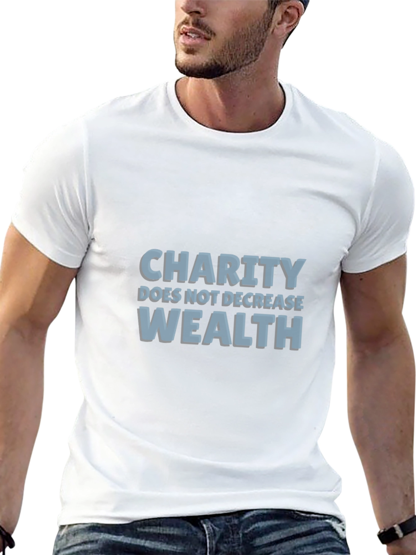 Charity Wealth T-Shirt - Black Graphic Tee