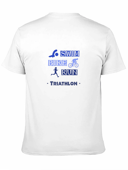 Triathlon T-Shirt: Swim Bike Run Black