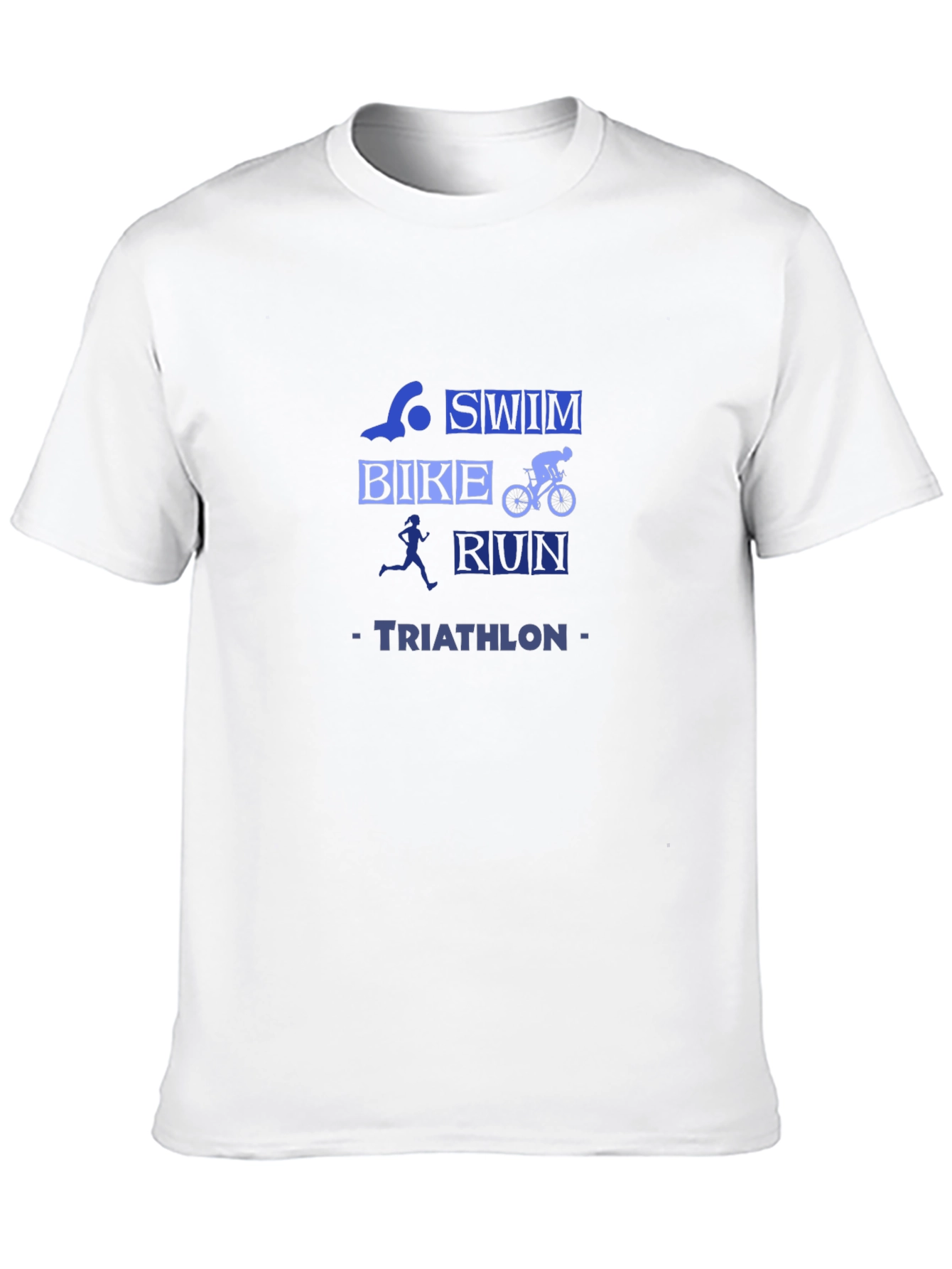 Triathlon T-Shirt: Swim Bike Run Black
