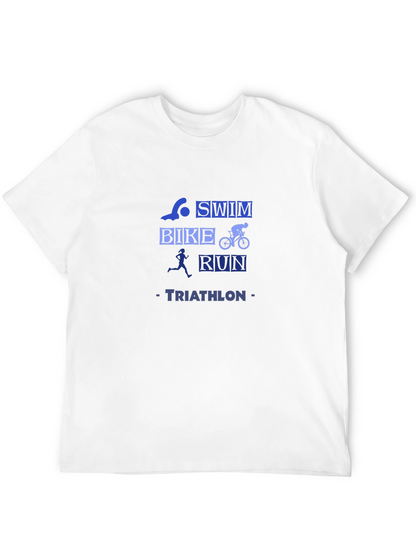 Triathlon T-Shirt: Swim Bike Run Black
