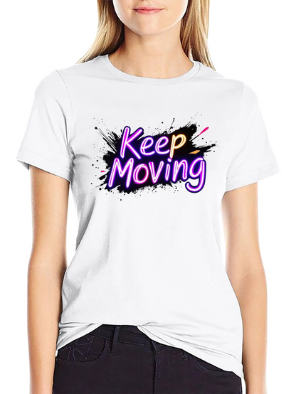 Keep Moving Graphic Tee - Neon Design