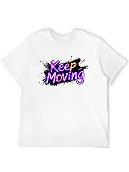 Keep Moving Graphic Tee - Neon Design