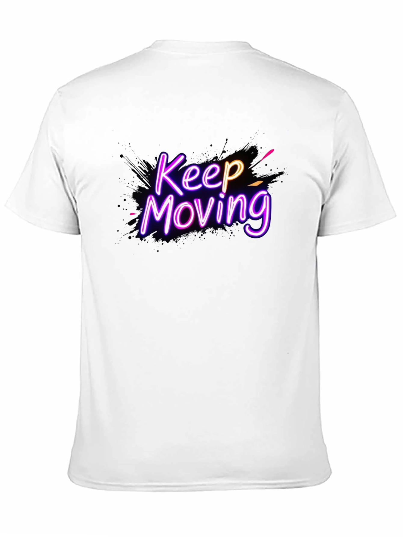 Keep Moving Graphic Tee - Neon Design
