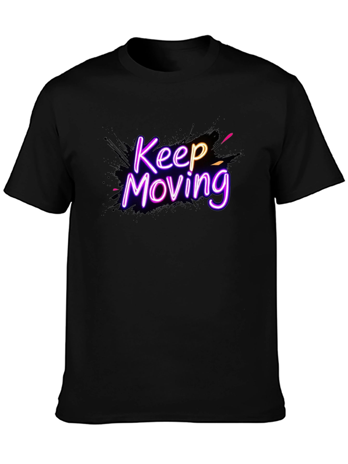 Keep Moving Graphic Tee - Neon Design