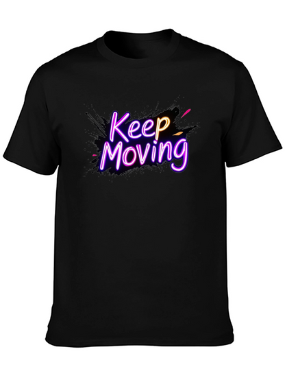 Keep Moving Graphic Tee - Neon Design
