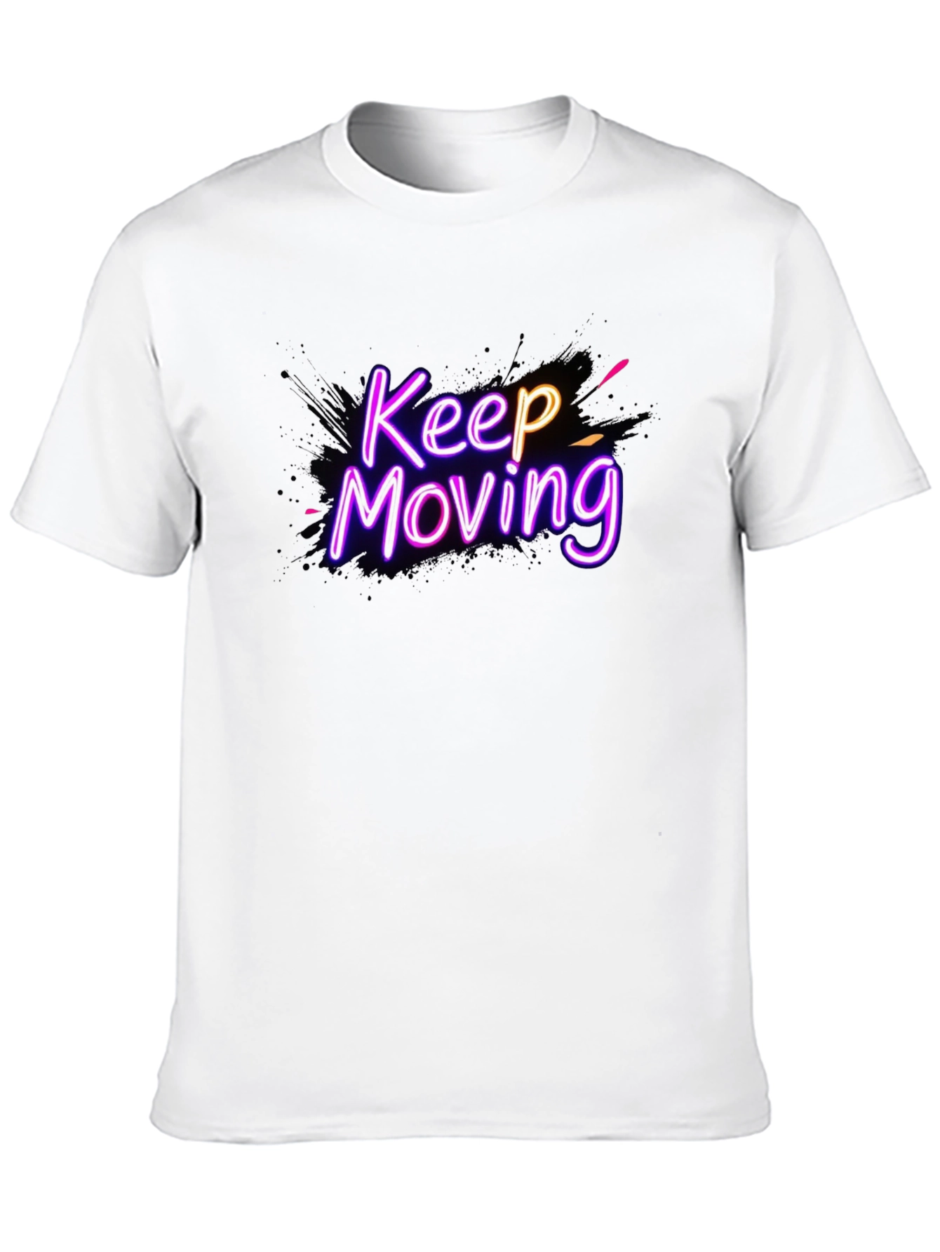 Keep Moving Graphic Tee - Neon Design