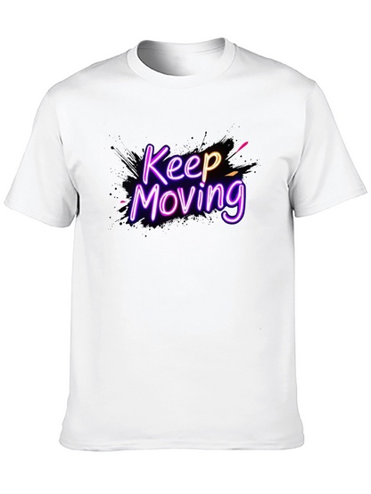 Keep Moving Graphic Tee - Neon Design