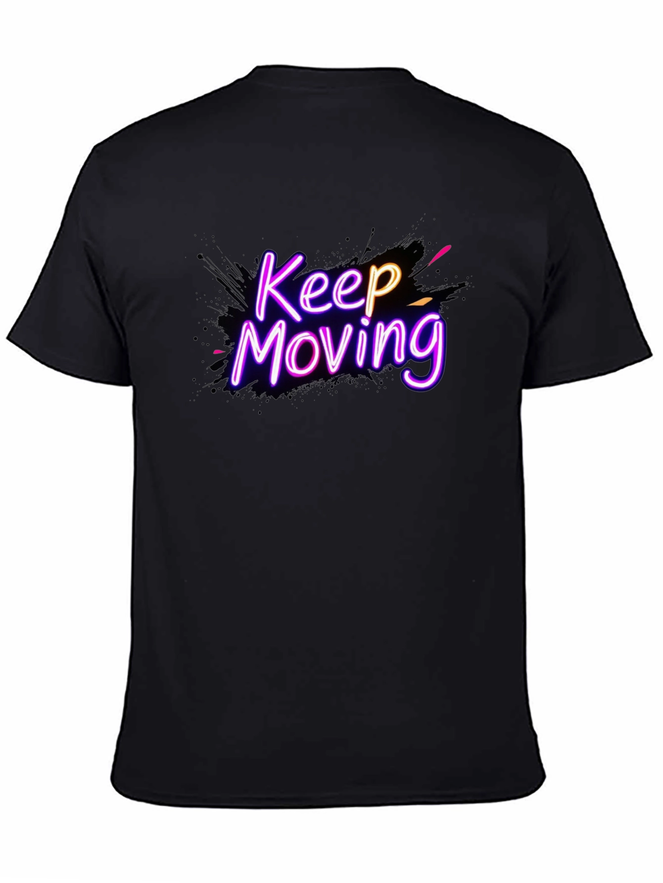 Keep Moving Graphic Tee - Neon Design