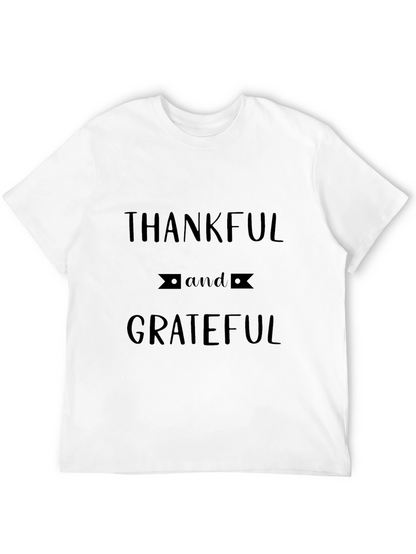 Thankful & Grateful Black Graphic T-Shirt