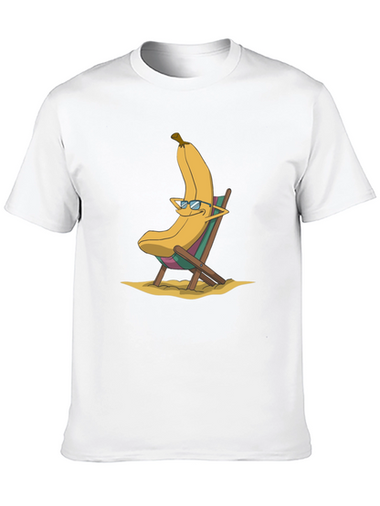 Banana Beach Relaxation T-Shirt - Cool Cartoon Design