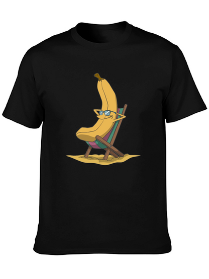 Banana Beach Relaxation T-Shirt - Cool Cartoon Design