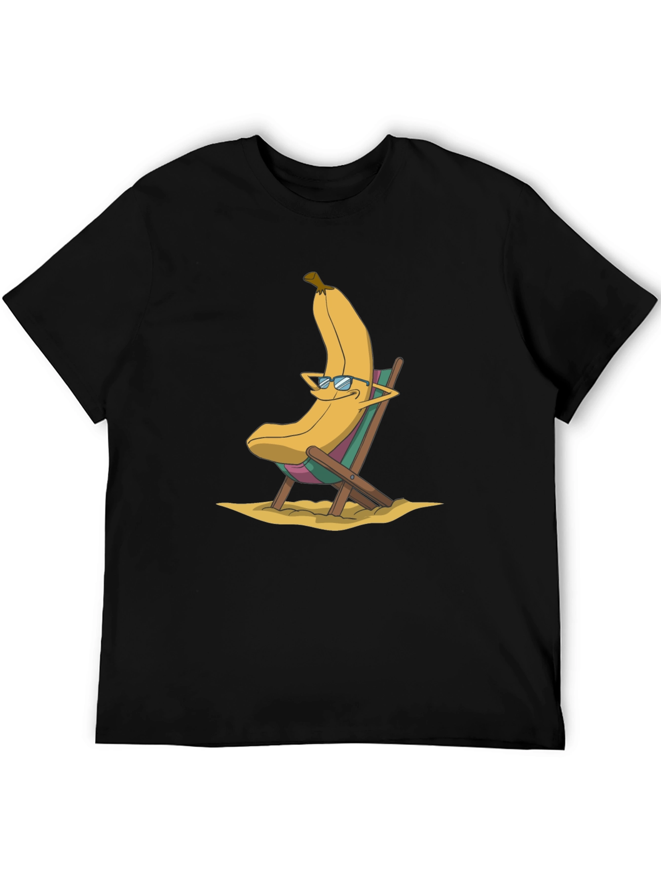 Banana Beach Relaxation T-Shirt - Cool Cartoon Design