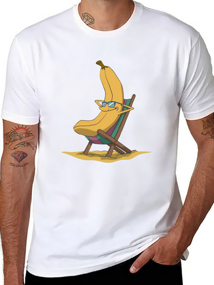 Banana Beach Relaxation T-Shirt - Cool Cartoon Design