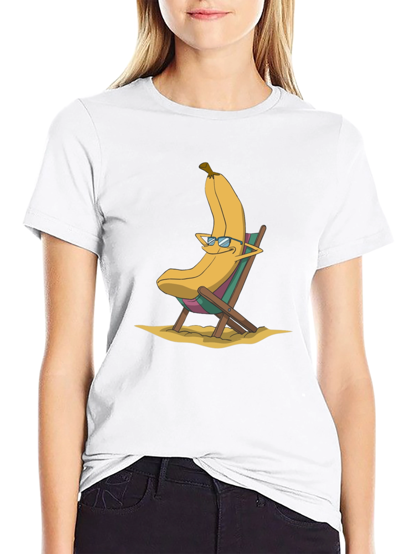 Banana Beach Relaxation T-Shirt - Cool Cartoon Design