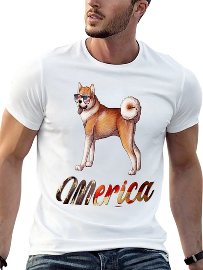 Patriotic Akita Merica T-Shirt